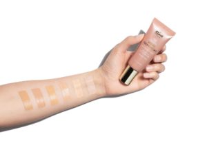 arm swatch, foundation, clean beauty, mica free, age defying, hyaluronic acid, cruelty free, vegan